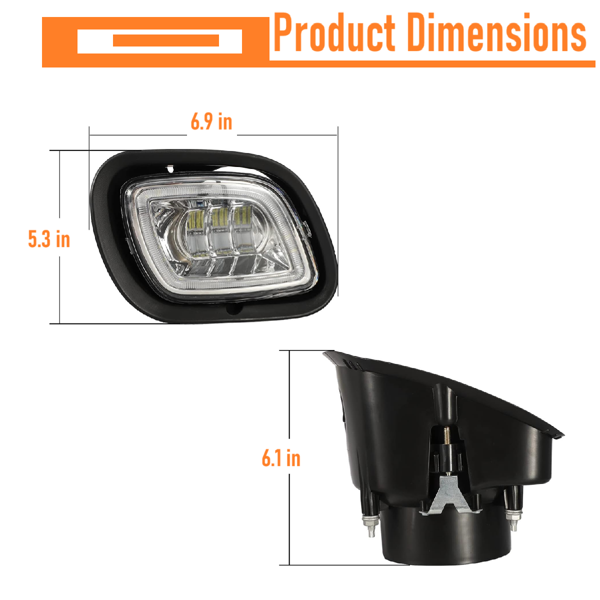 Freightliner Cascadia 2008-2017 LED Fog Light ( Replacement A06-51909-000, A06-51909-001)
