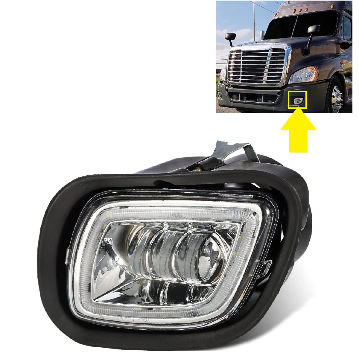 Freightliner Cascadia 2008-2017 LED Fog Light ( Replacement A06-51909-000, A06-51909-001)