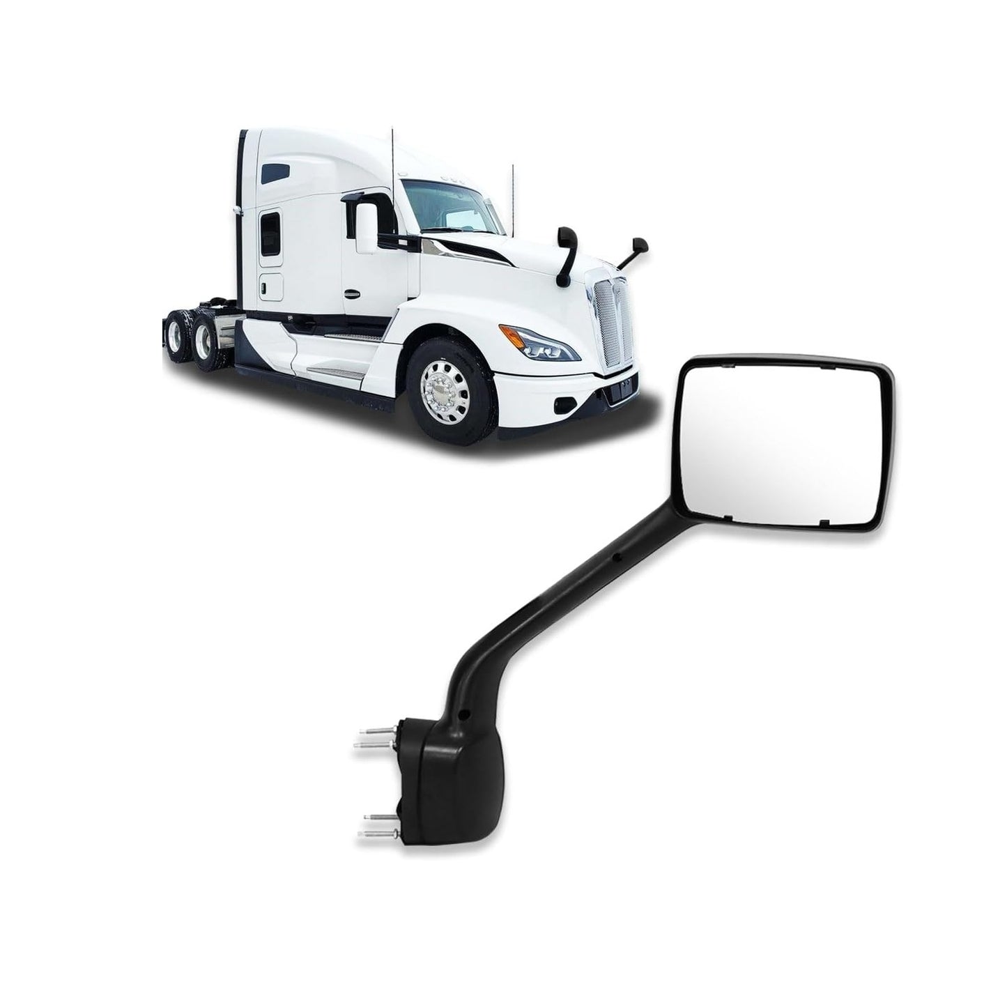 Black Hood Mirror for Kenworth T680 2022 2023 2024 Replacement OE Kenworth T680 Mirror Accessories