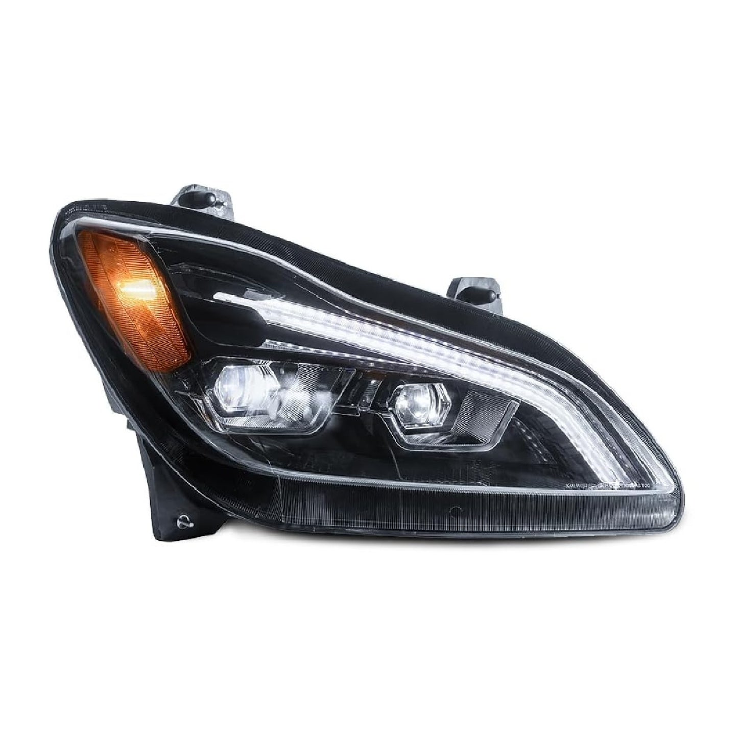 Full LED Black Headlight Assemblies for Kenworth T680 Next Gen 2022+ | 6-24V