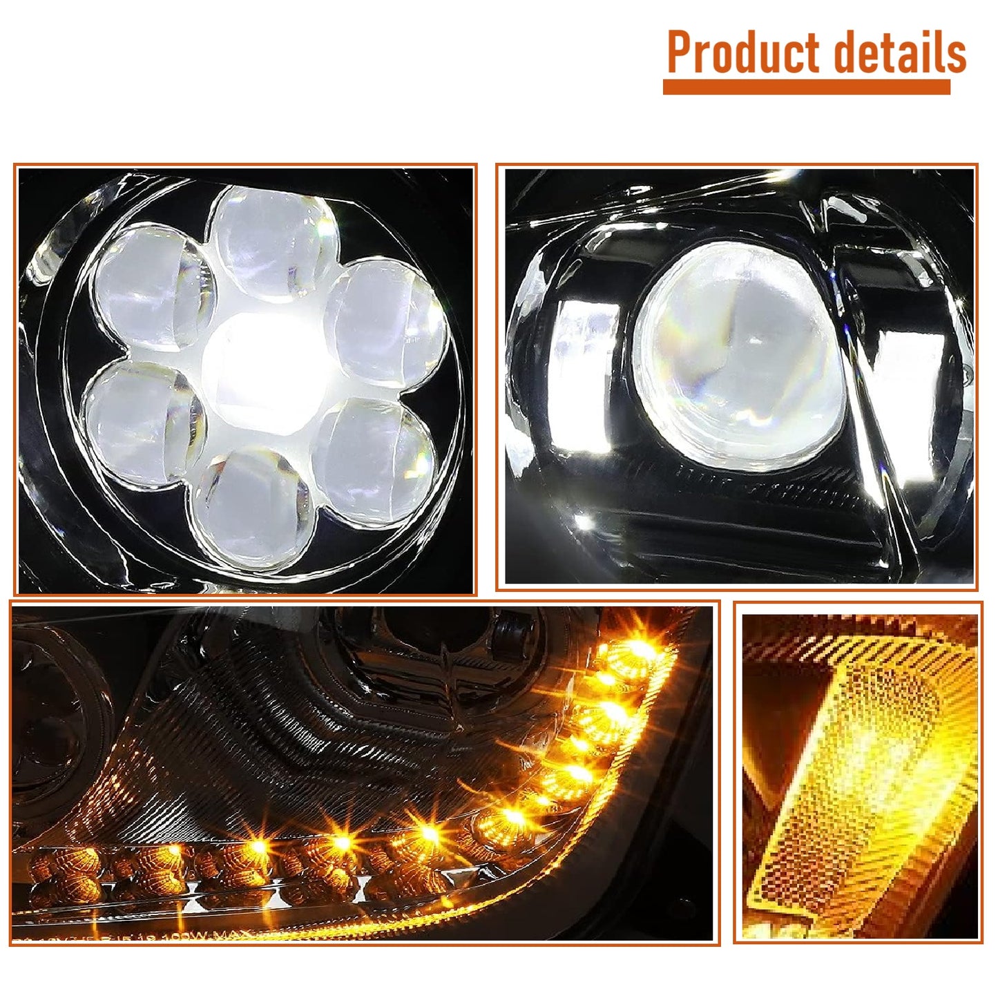 Peterbilt 579/587 2011-2020 Full LED Headlight Chrome