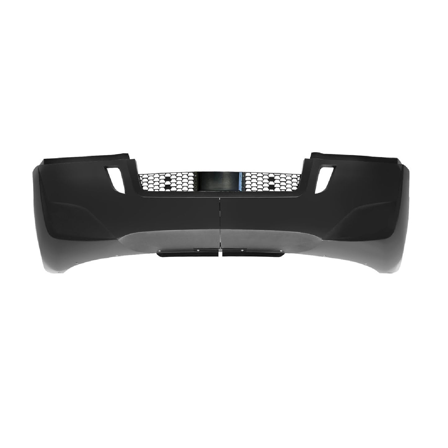 Freightliner Cascadia 2018-2025 Front Bumper, with BLACK Center TRIM and Radar Cover, NO fog light hole