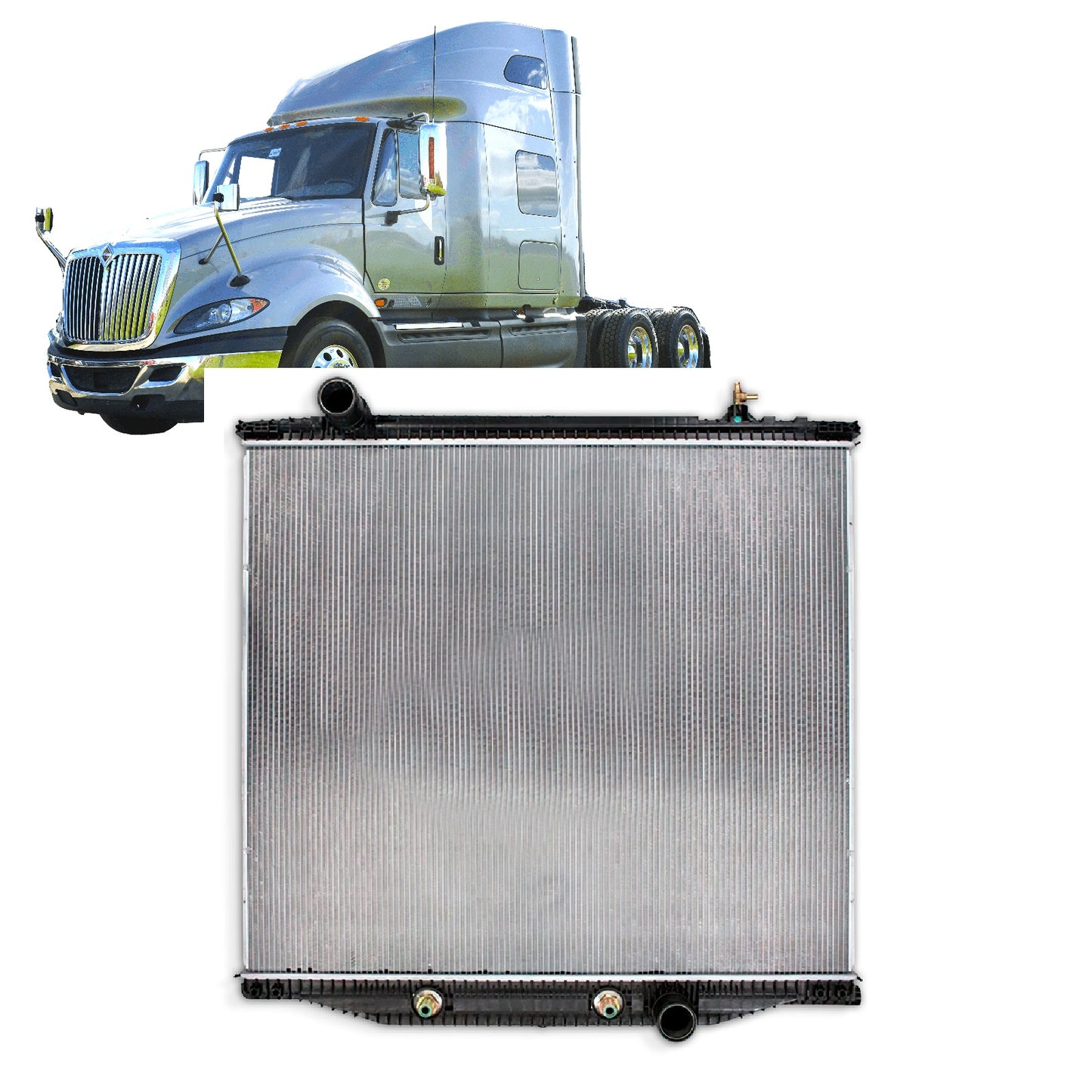 Aluminum Core Radiator TR8799 | Compatible with International / Navistar ProStar 2017+ Trucks | High-Quality Replacement for SC-238902, 2516107C91, 2516108C91