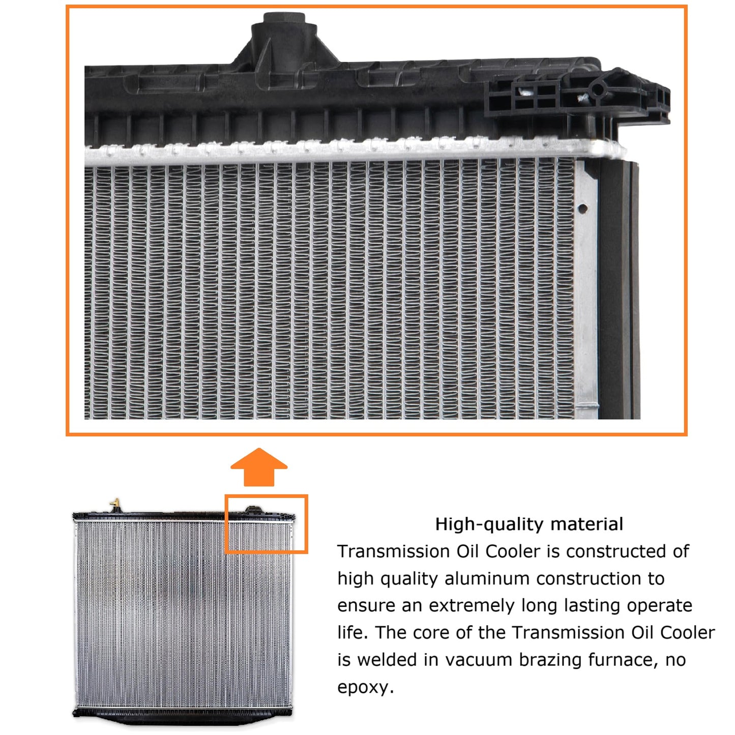 Aluminum Core Radiator TR8799 | Compatible with International / Navistar ProStar 2017+ Trucks | High-Quality Replacement for SC-238902, 2516107C91, 2516108C91