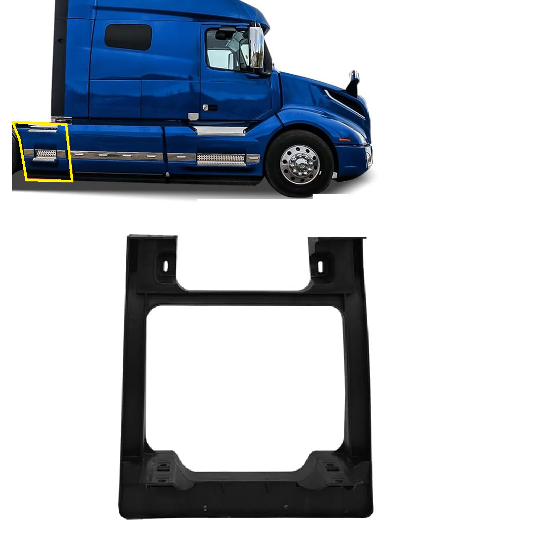 Volvo VNL 2018+ Step Fairing reinforcement Small SUPPORT Right Passenger Side