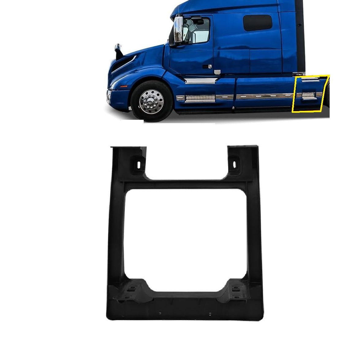 Volvo VNL 2018+ Step Fairing reinforcement Small SUPPORT Left Driver Side