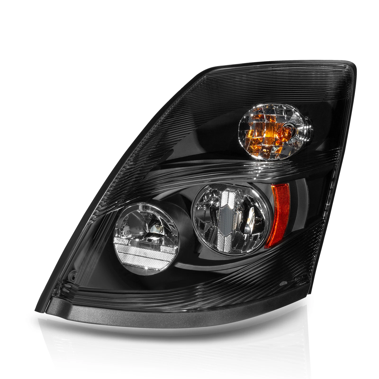 Volvo VNL 2004-2017 LED Headlight Black Housing
