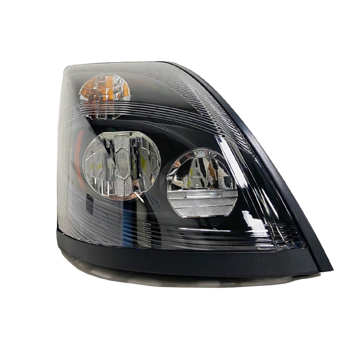 Volvo VNL 2004-2017 LED Headlight Black Housing