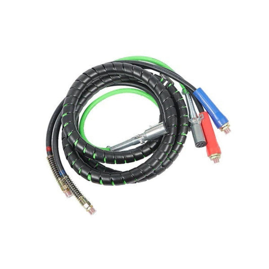12 FT 3 in 1 power and air line, Air Brake Hose, Line& Coils for Semi Truck,Trailers