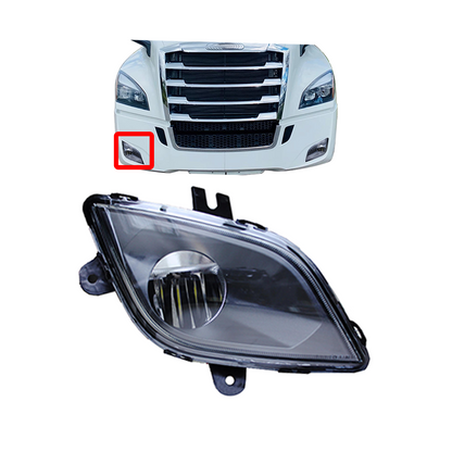 Freightliner Cascadia 2018+ LED Fog Light Black Housing Right Passenger Side