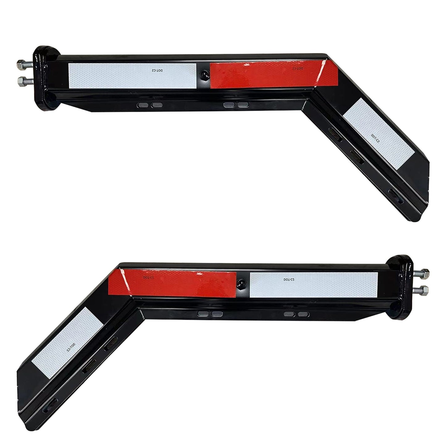 Angled Spring Loaded Mud Flap Hanger Black RH OR LH 1.125" & 2.5" for Semi Truck,Trailers