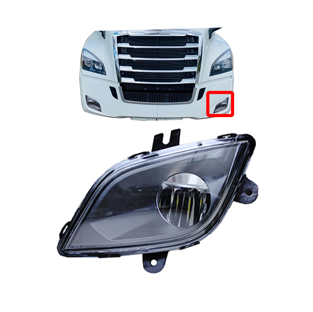 Freightliner Cascadia 2018+ LED Fog Light Black Left Driver Side