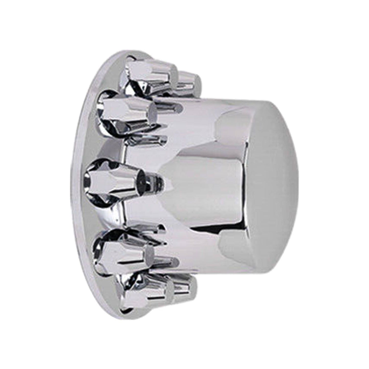 Rear Axle Wheel Cover 33mm Screw-on Lug Nut Cover for Semi Truck, Chrome Plated ABS Plastic, Universal Fit