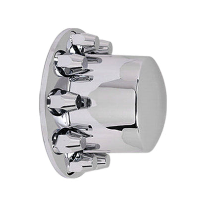 Rear Axle Wheel Cover 33mm Screw-on Lug Nut Cover for Semi Truck, Chrome Plated ABS Plastic, Universal Fit