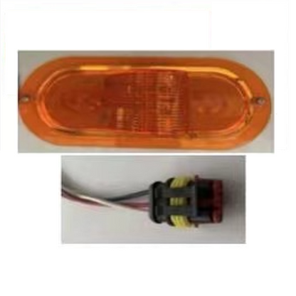 10-30V 6-Inch Oval LED Stop Tail Turn Light | IP67 Waterproof Truck Trailer RV Bus Tow Vehicle Lamp with Amber Lenses