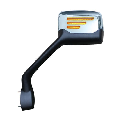 Kenworth T680 2013-2021 & Peterbilt 579/587 2010-2020 LED Turn Signal Chrome Hood Mirror Left Driver Side