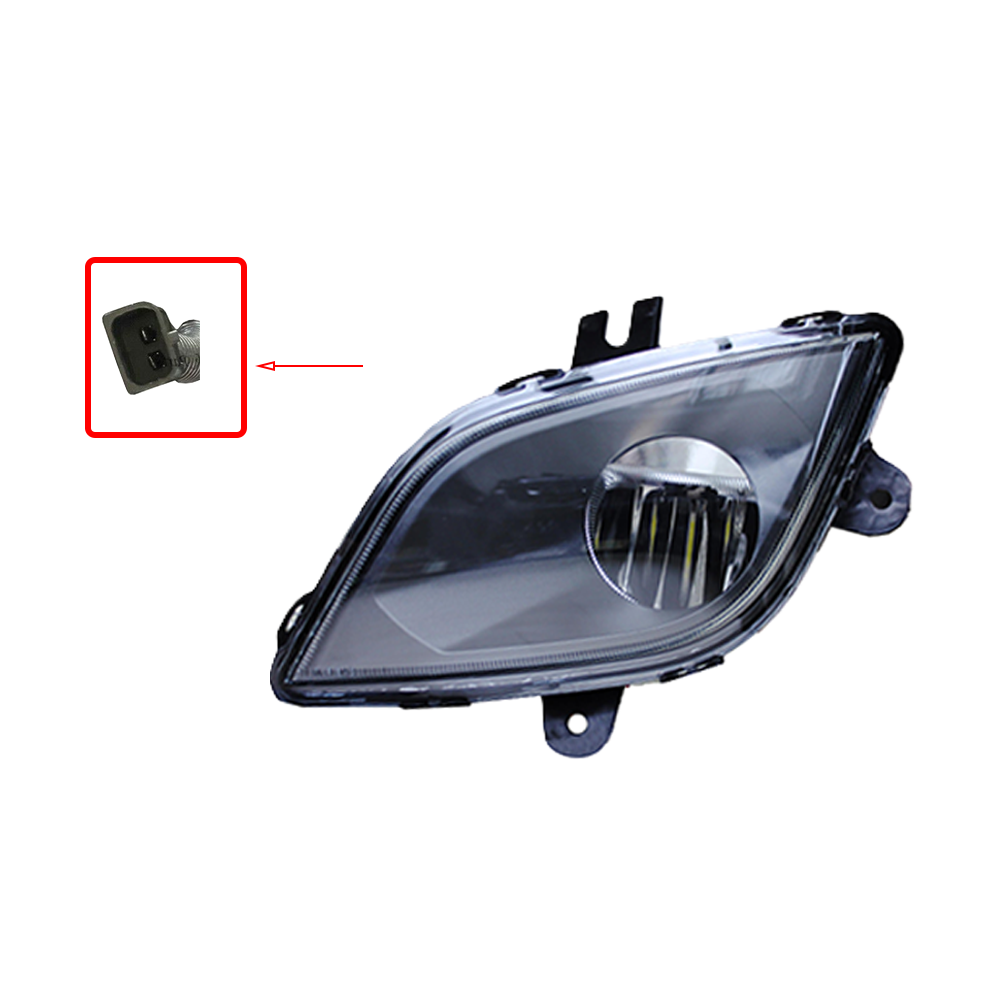 Freightliner Cascadia 2018+ LED Fog Light Black Left Driver Side