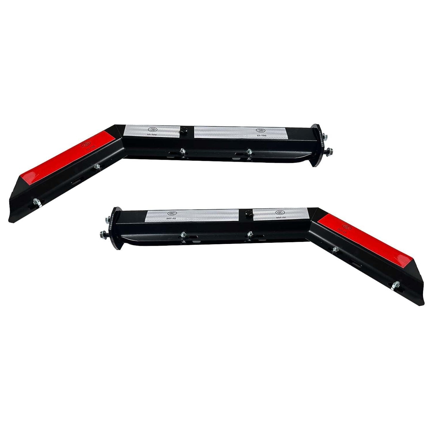 Angled Spring Loaded Mud Flap Hanger Black RH OR LH 1.125" & 2.5" for Semi Truck,Trailers
