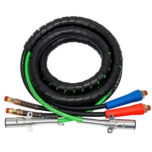 12 FT 3 in 1 power and air line, Air Brake Hose, Line& Coils for Semi Truck,Trailers