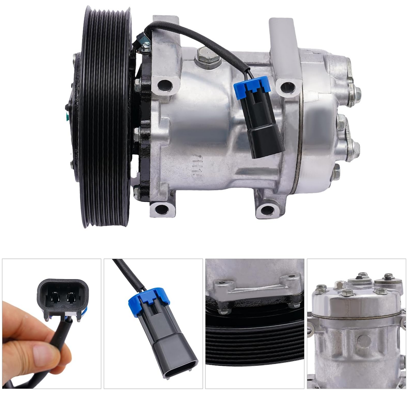 AC Compressor Fits for Volvo VNL Mack Trucks, Air Conditioner Compressor OE# 20721587