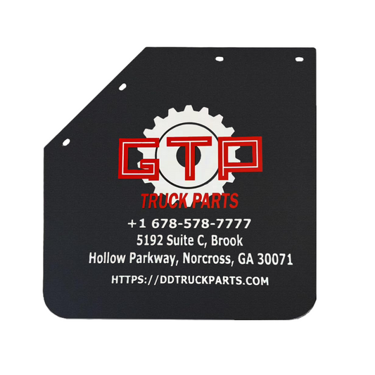 Universal 24" x 24" Angled Mud Flaps for Semi Truck Black Mudflap MFP24"*24"  TK:3mm  With CTP Logo，45°Cut