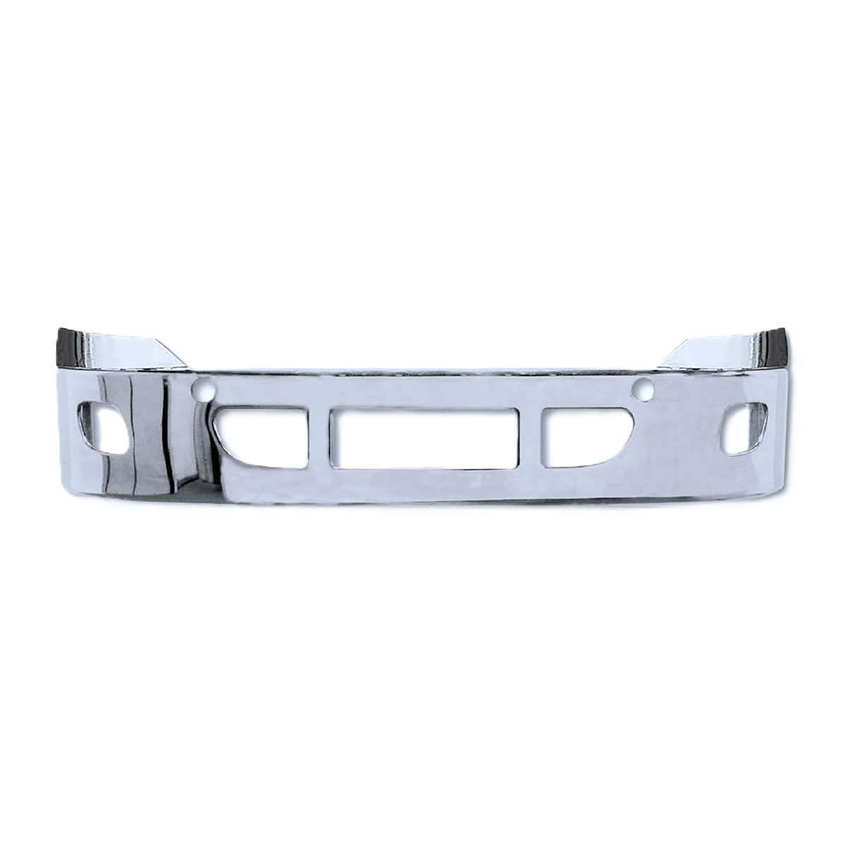 freightliner cascadia 2008-2017 16'' stainless steel bumper with fog light hole