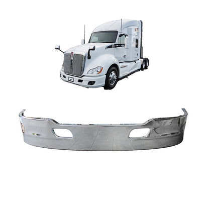 Kenworth t680 2013-2021 17'' stainless steel bumper without fog lights hole