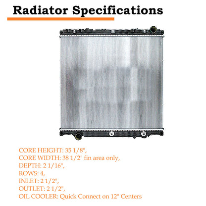 Freightliner Cascadia 2018+ Radiator TXE1003849D