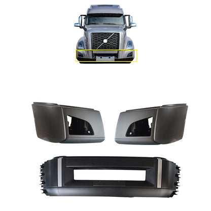 Volvo VNL 2018+ Complete Front Bumper Set With Fog Lamp Hole