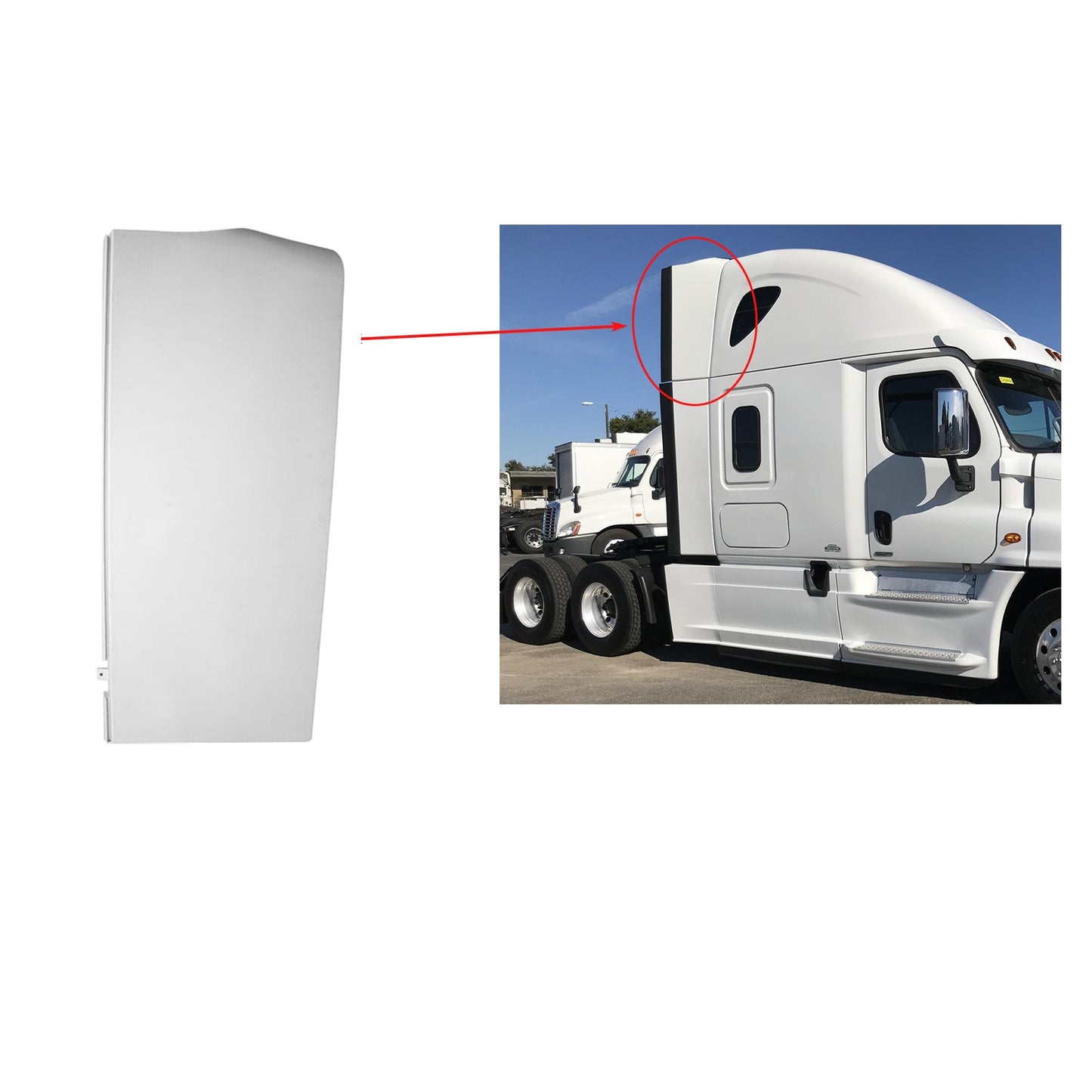 Freightliner Cascadia 2008-2017 Cab Cabin Rear Upper Fairing Right Passenger Side