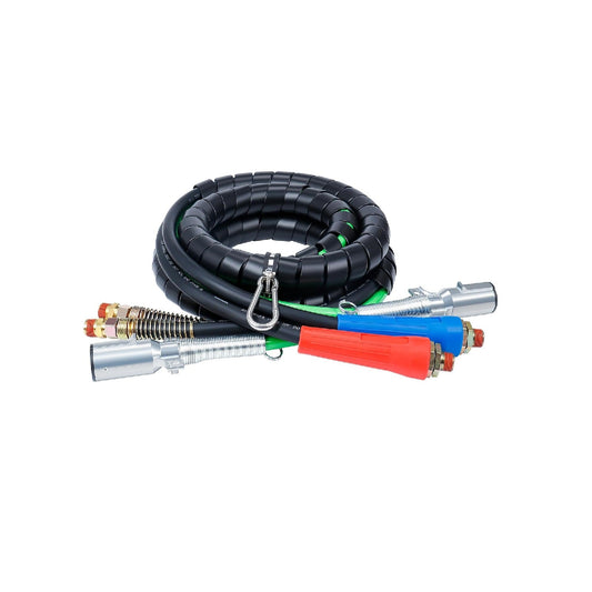 15 FT 3 in 1 power and air line, Air Brake Hose, Line& Coils for Semi Truck,Trailers