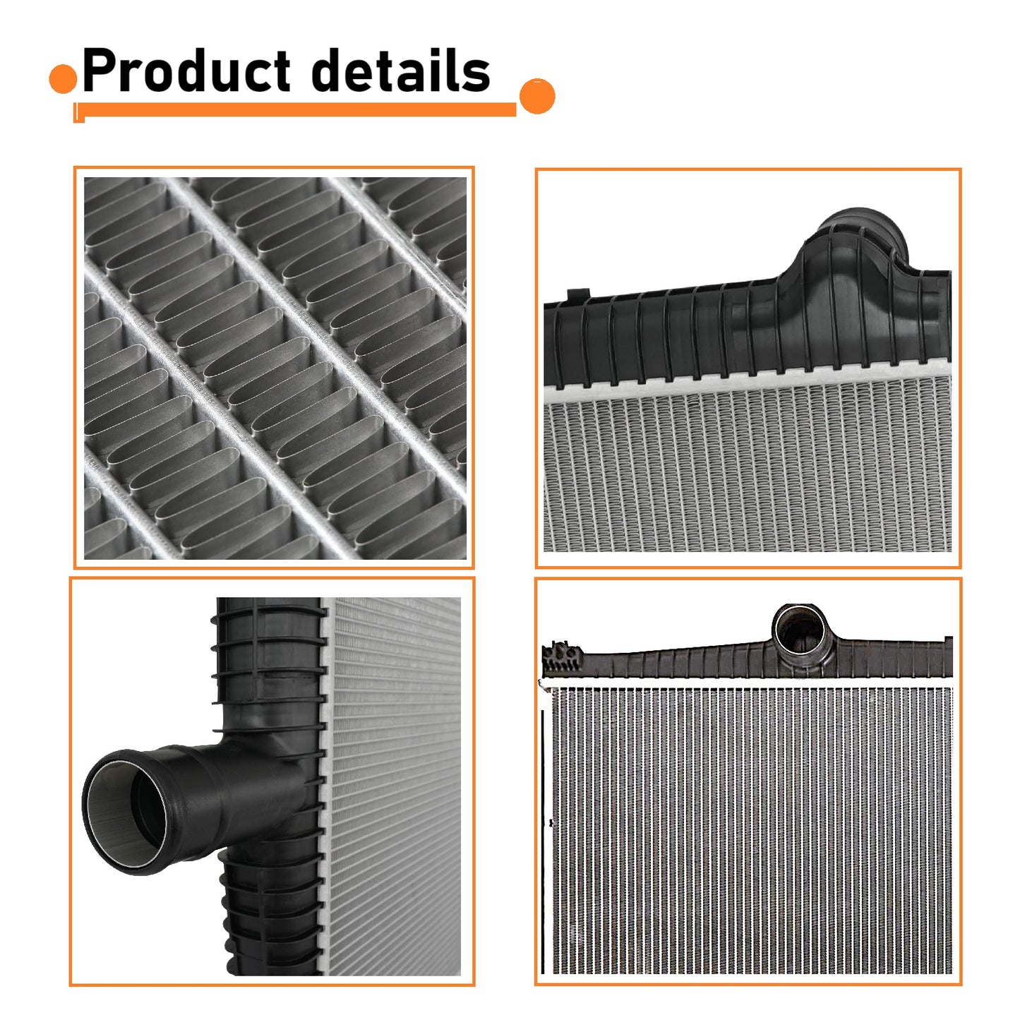 Kenworth T680 2018-2022 Radiator Cummins engines and Packard engines