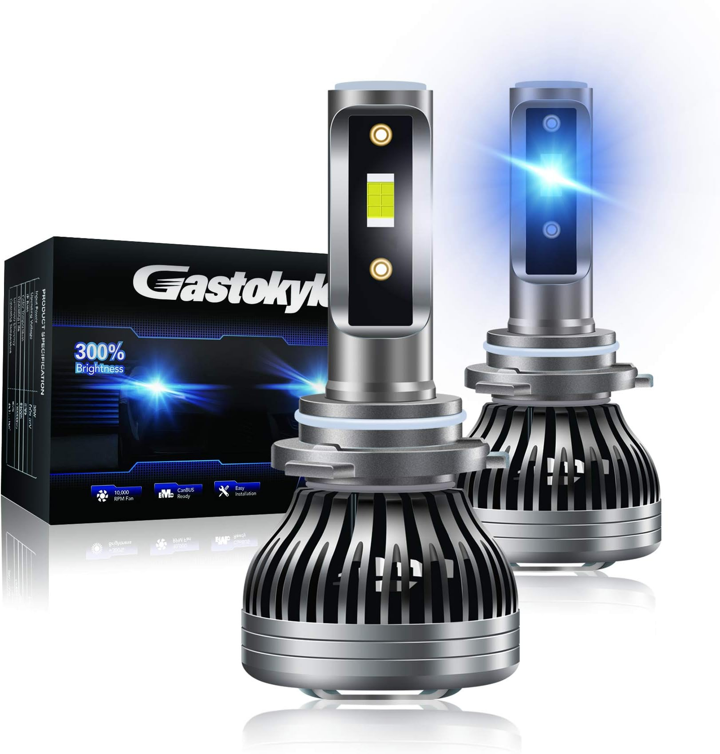 9005/HB3 High Beam LED Headlight Bulbs - 10000LM Ultra-Bright Combo Pack (6500K Xenon White)