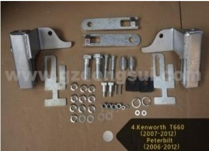 Mounting Brackets Set For Kenworth T660/T680 2008-2021 Truck Bumper Deer Guard