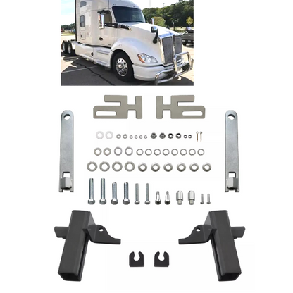 Mounting Brackets Set For Kenworth T660/T680 2008-2021 Truck Bumper Deer Guard