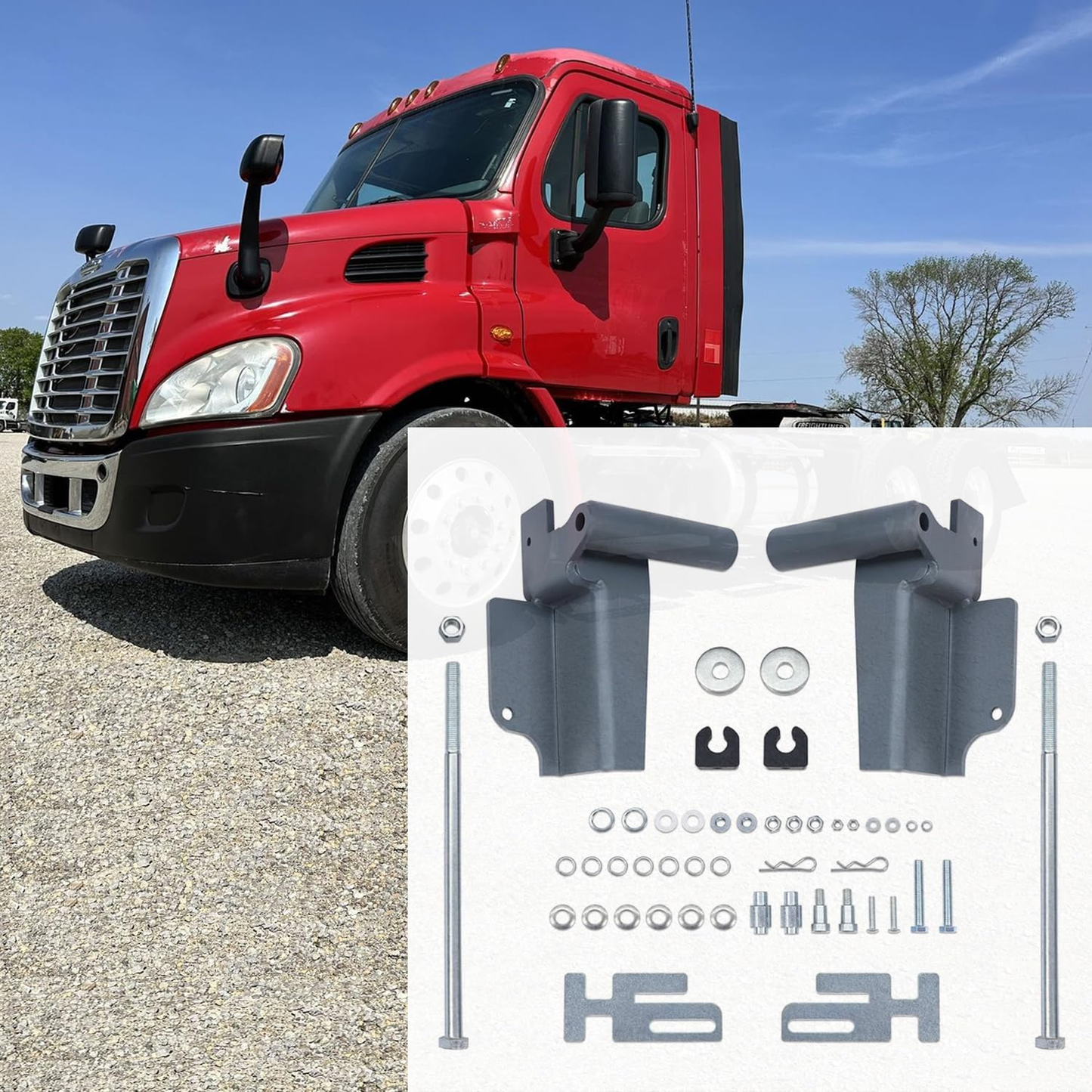 Mounting Brackets for Freightliner Cascadia 2008-2017 Deer Guard Bumper