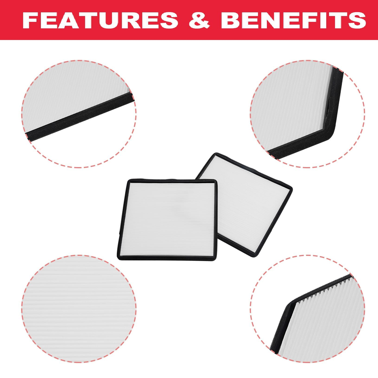 Cabin Air Filter Fit For Kenworth 660 T680 T800 T880 & Peterbilt 387 567 579 - Replaces S-9034, F37-1018, S28571, PA30269, AF56102