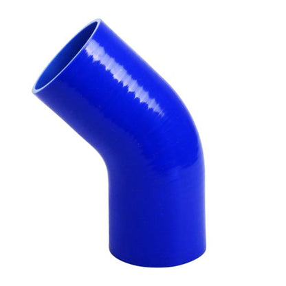 2.5 Inch Silicone Hose Elbow, 45 Degree High Performance Coupler Silicone Hose ID 2.5”/63mm for Semi Truck Intercooler Intake Piping- Blue