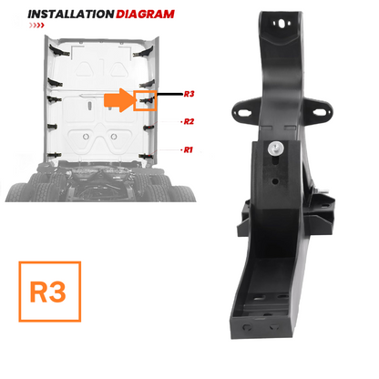 Freightliner Cascadia 2008-2017 Cab Rear Fairing Hinge (R3) Right Passenger Side