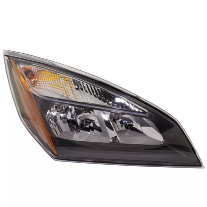 Headlamp Replacement for Freightliner Cascadia 2018 2019 2020 2021 2022 2023 2024 Halogen Headlight Assembly, Black Housing