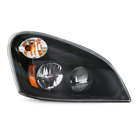 Freightliner Cascadia 2008-2017 Black LED headlight Replacement Headlamp DOT and SAE Approved - Right Passenger Side