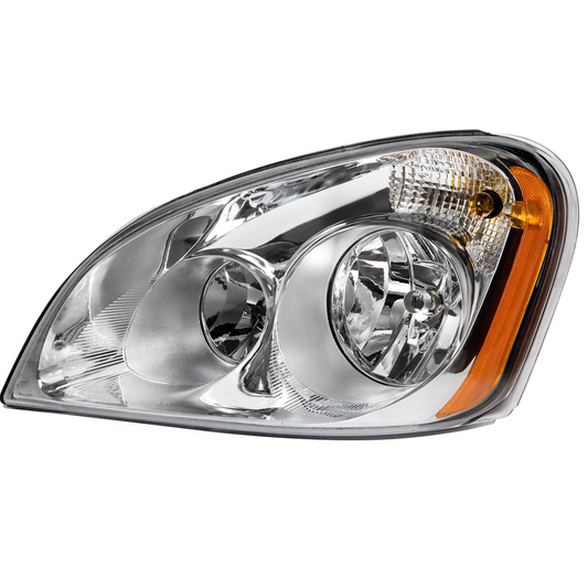 Freightliner Cascadia 2008-2017 Headlamp Left Driver Side | Chrome Housing Halogen Headlight