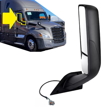 Freightliner Cascadia 2018+ Door Mirror Power and Heated Black Right Passenger Side