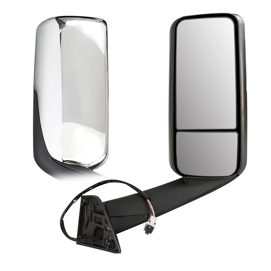 Freightliner Cascadia 2018+ Door Mirror Power and Heated Chrome Right Passenger Side | A22-73907-007