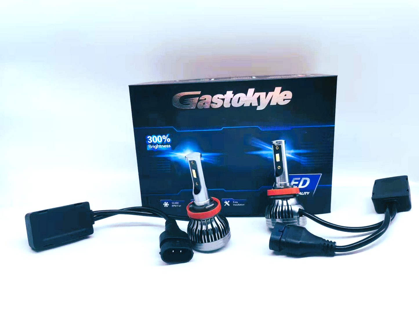 H8/H9/H11 60W LED Headlight Bulbs - 10000Lumens 6500K Xenon White High/Low Beam
