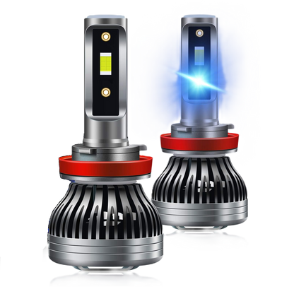 H8/H9/H11 60W LED Headlight Bulbs - 10000Lumens 6500K Xenon White High/Low Beam