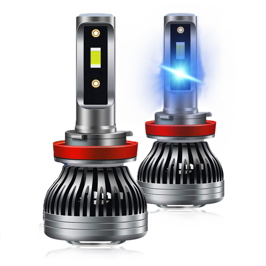 H8/H9/H11 60W LED Headlight Bulbs - 10000Lumens 6500K Xenon White High/Low Beam