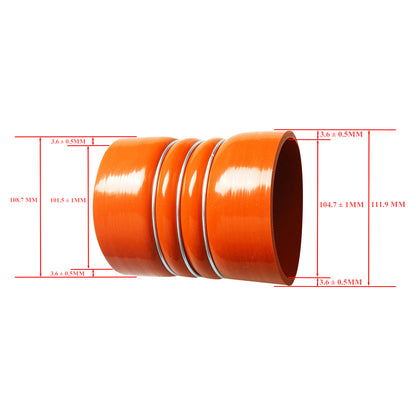 HOSE-CAC 4" SIL BELLOW X for Semi Truck,Trailer, Silicone CAC Charge Air Cooler Hump Hose Boot Set