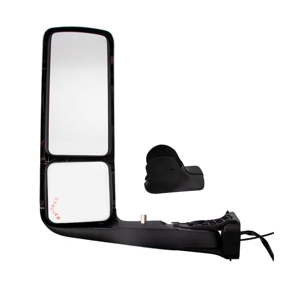 International LT 625 2017+ Door Mirror with Signal Light and CB  Antenna | Chrome Cover