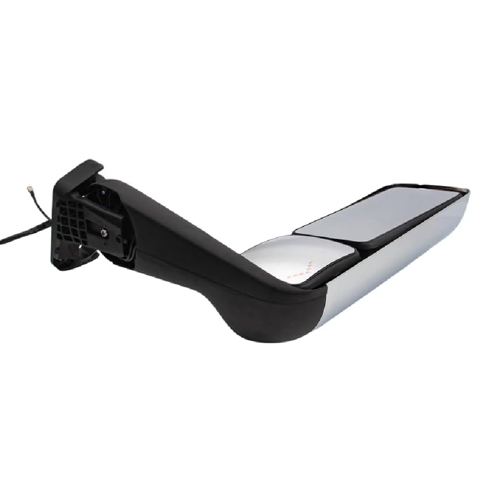 International LT 625 2017+ Door Mirror with Signal Light and CB  Antenna | Chrome Cover